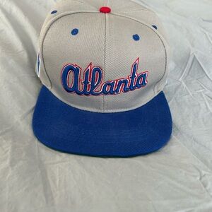 Gray and Blue Atlanta Snapback Hat